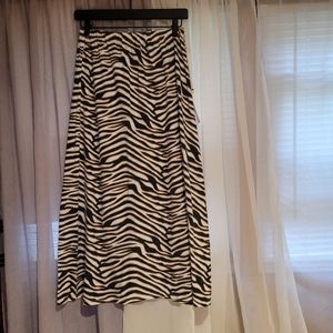 Dylan Animal Print Skirt XS Black White Brown Length 33 inches Waist 25" NWT